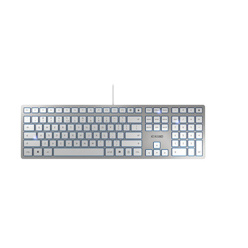 CHERRY KC 6000 Slim keyboard Universal USB US English Silver, White CHERRY KC 6000 Slim keyboard Universal USB US English Silver, White